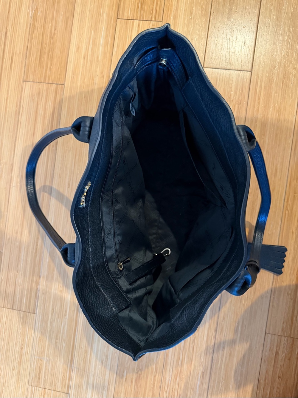 Longchamp Penelope Leather Shoulder Tote - Picture 5 of 5